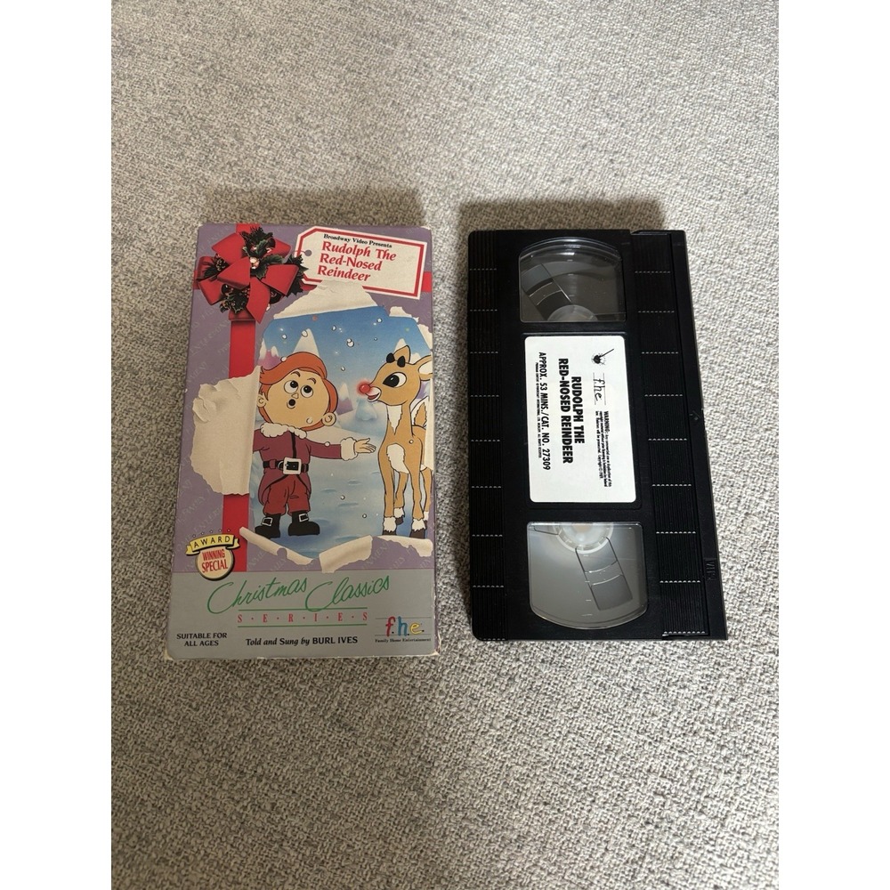 Rudolph the Red-Nosed Reindeer (VHS, 1989) Burl Ives Vintage 80s Classic Cartoon - Picture 1 of 7